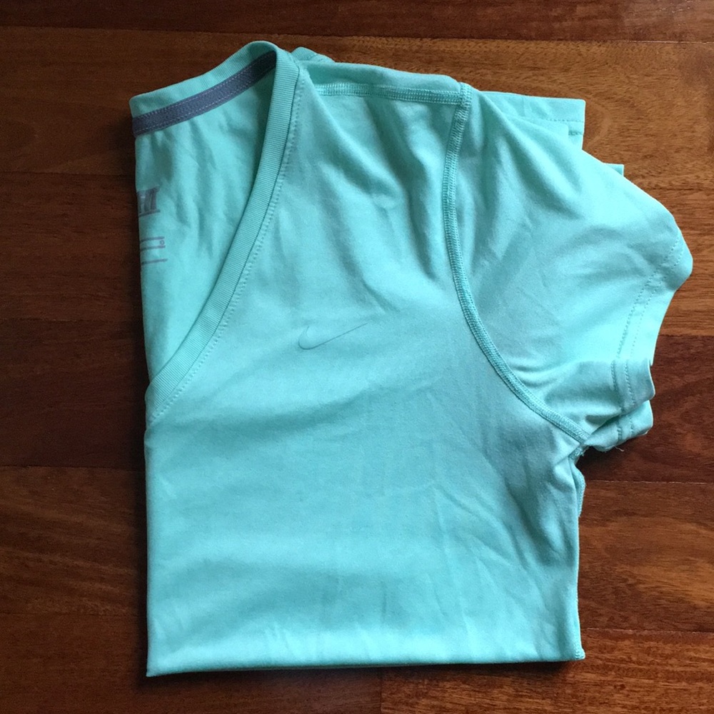 Nike Dri Fit V-Neck Short Sleeve Athletic Shirt